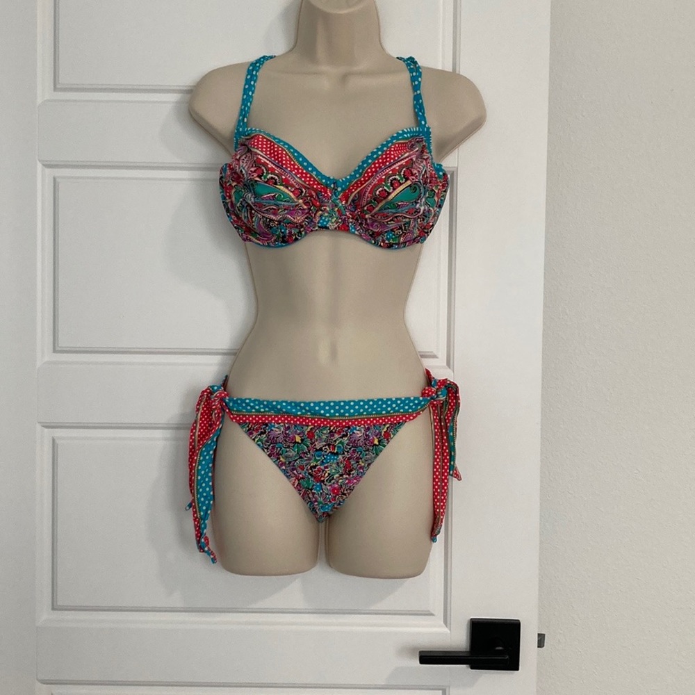 Profile Blush Bikini Top Sz L F Cup